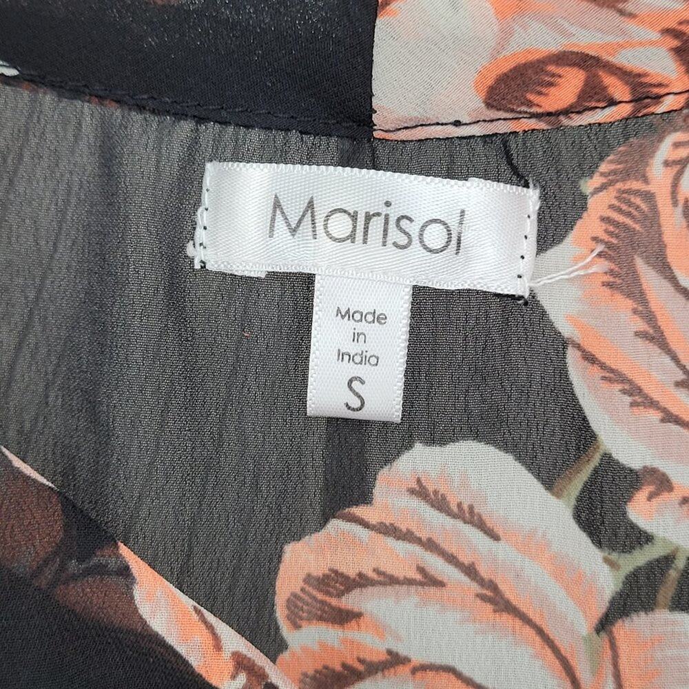 Marisol Sheer Floral Top S - Picture 2 of 8